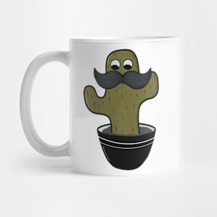 Cute Cactus with Mustache Mug